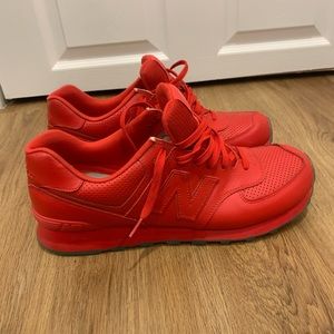 Red full leather New Balance!